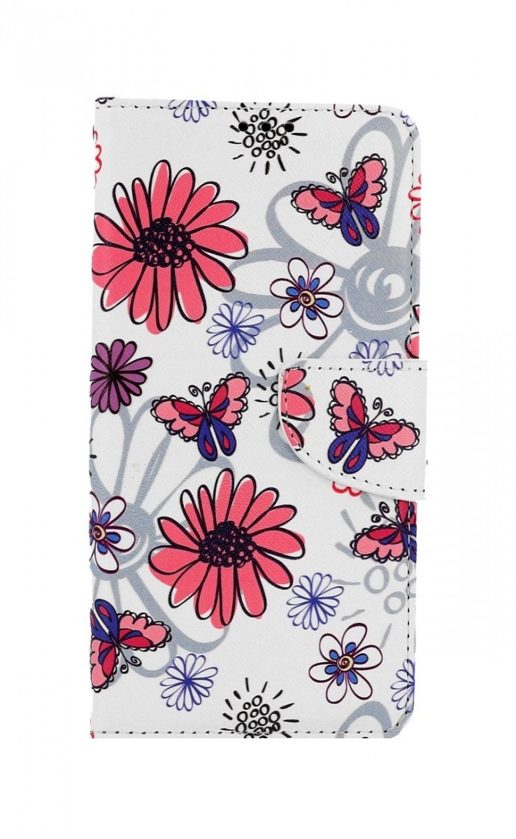 Levně Pouzdro TopQ Vivo Y11s knížkové Flowers 67459 (kryt neboli obal na mobil Vivo Y11s)