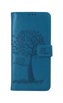 Knížkové pouzdro na Xiaomi Redmi Note 11 Pro Tyrkysový strom sovičky