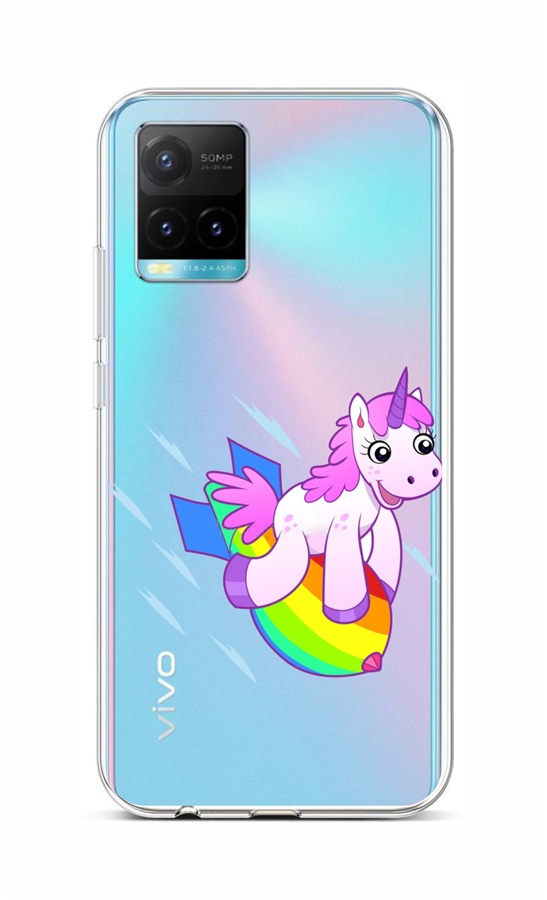 Zadní silikonový kryt na Vivo Y33s Flying Unicorn