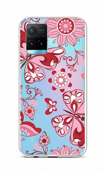 Zadní silikonový kryt na Vivo Y33s Pink Butterfly