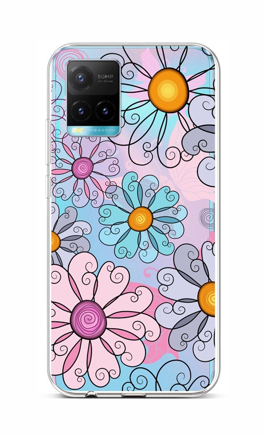 Zadní silikonový kryt na Vivo Y33s Colorful Daisy