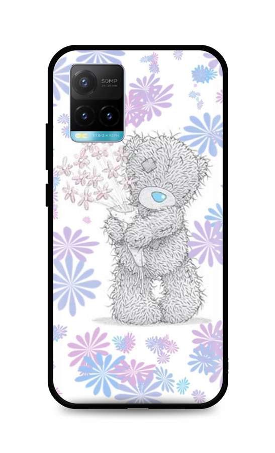 Zadní silikonový kryt DARK na Vivo Y21s Floral Teddy