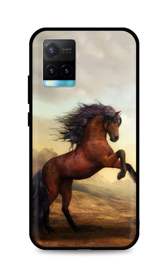 Zadní silikonový kryt DARK na Vivo Y21s Brown Horse
