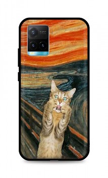 Zadní silikonový kryt DARK na Vivo Y21s Scared Cat