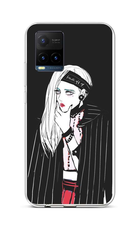 Kryt TopQ Vivo Y21s silikon Dark Girl 68399 (pouzdro neboli obal na mobil Vivo Y21s)