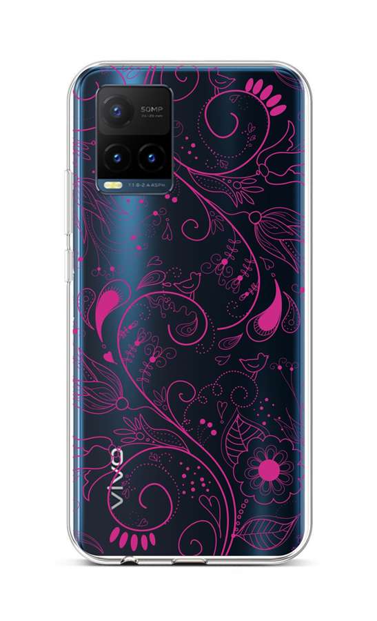 Zadní silikonový kryt na Vivo Y21s Pink Ornament
