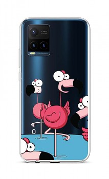 Zadní silikonový kryt na Vivo Y21s Cartoon Flamingos