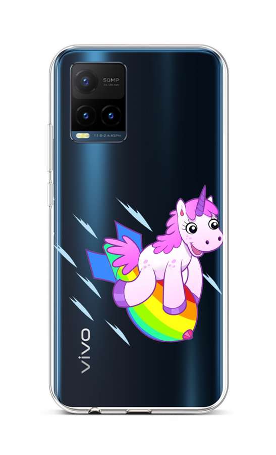 Zadní silikonový kryt na Vivo Y21s Flying Unicorn