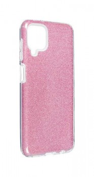 Zadní pevný kryt Forcell na Samsung A12 glitter růžový