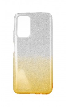 Zadní pevný kryt na Xiaomi Redmi Note 11 glitter stříbrno-oranžový