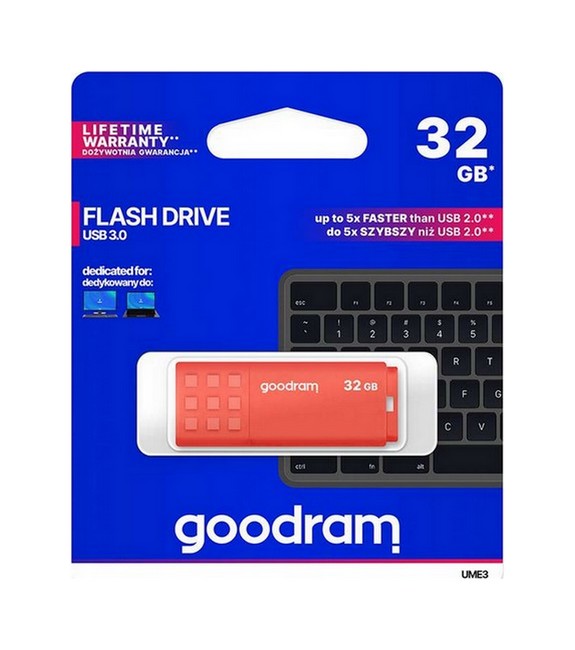 Levně Flash disk GOODRAM UME3 32GB oranžový 68808