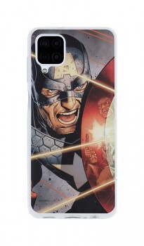 Zadní silikonový kryt Marvel na Samsung A12 Captain America
