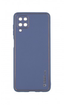 Zadní pevný kryt Forcell Leather na Samsung A12 modrý