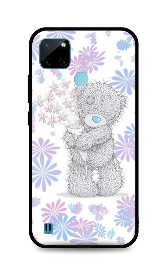 Zadní silikonový kryt DARK na Realme C21Y Floral Teddy