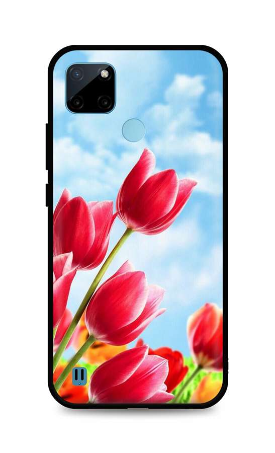 Levně Kryt TopQ Realme C21Y silikon Tulips 69708 (pouzdro neboli obal na mobil Realme C21Y)