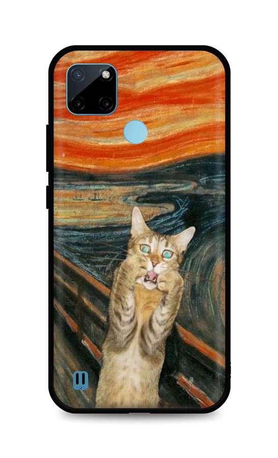 Levně Kryt TopQ Realme C21Y silikon Scared Cat 69715 (pouzdro neboli obal na mobil Realme C21Y)