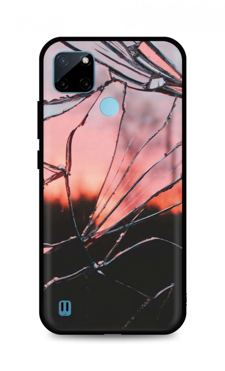 Levně Kryt TopQ LUXURY Realme C21Y pevný Pink Broken 69745 (pouzdro neboli obal na mobil Realme C21Y)