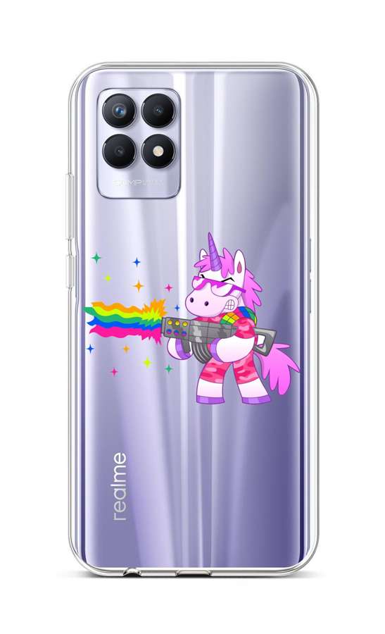 Levně Kryt TopQ Realme 8i silikon Rainbow Gun 69802 (pouzdro neboli obal na mobil Realme 8i)