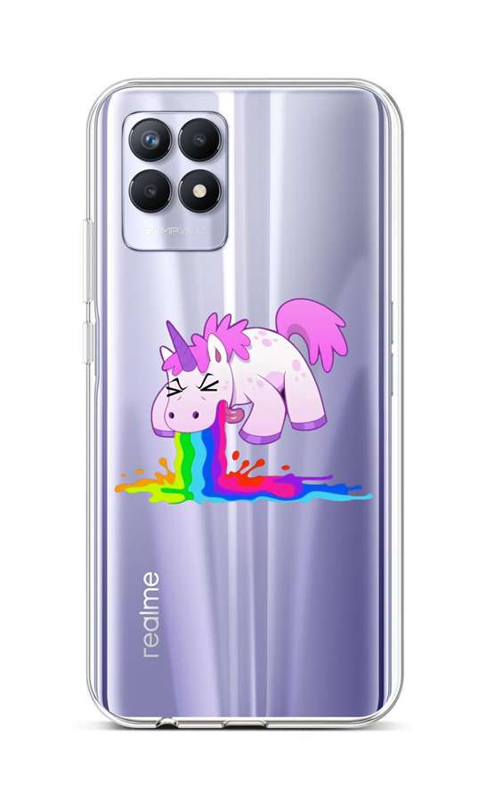 Levně Kryt TopQ Realme 8i silikon Rainbow Splash 69803 (pouzdro neboli obal na mobil Realme 8i)