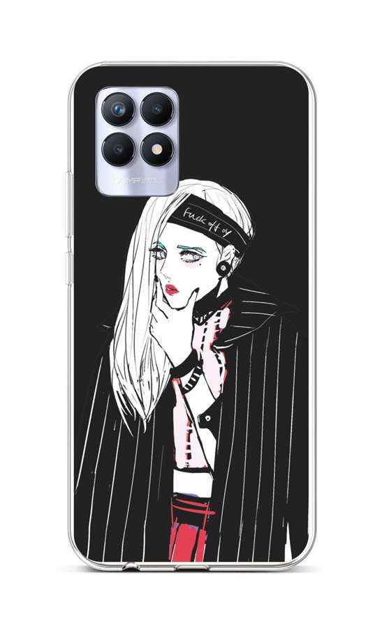 Levně Kryt TopQ Realme 8i silikon Dark Girl 69808 (pouzdro neboli obal na mobil Realme 8i)