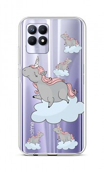 Zadní silikonový kryt na Realme 8i Grey Unicorns