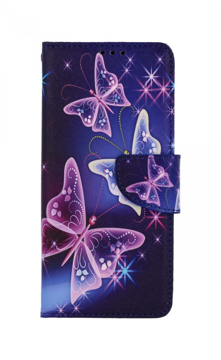 Knížkové pouzdro na Realme 8i Modré s motýlky 