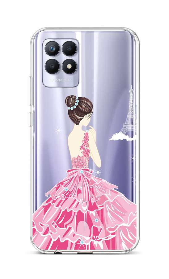 Levně Kryt TopQ Realme 8i silikon Pink Princess 69865 (pouzdro neboli obal na mobil Realme 8i)