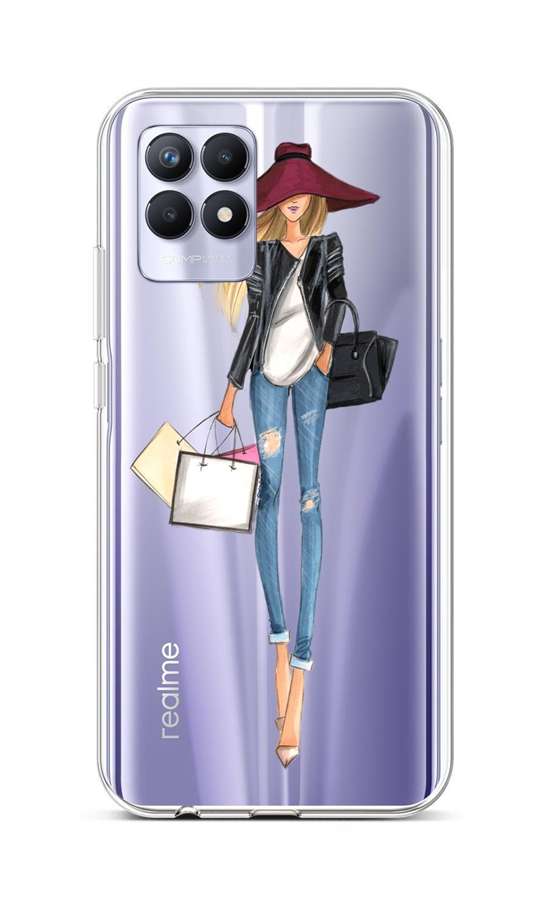Levně Kryt TopQ Realme 8i silikon Lady 2 69884 (pouzdro neboli obal na mobil Realme 8i)