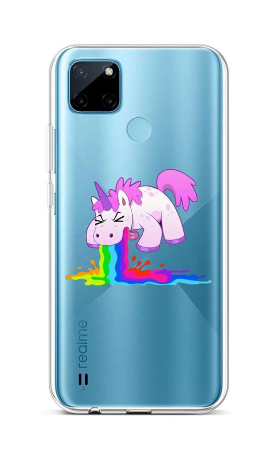 Levně Kryt TopQ Realme C21Y silikon Rainbow Splash 69931 (pouzdro neboli obal na mobil Realme C21Y)