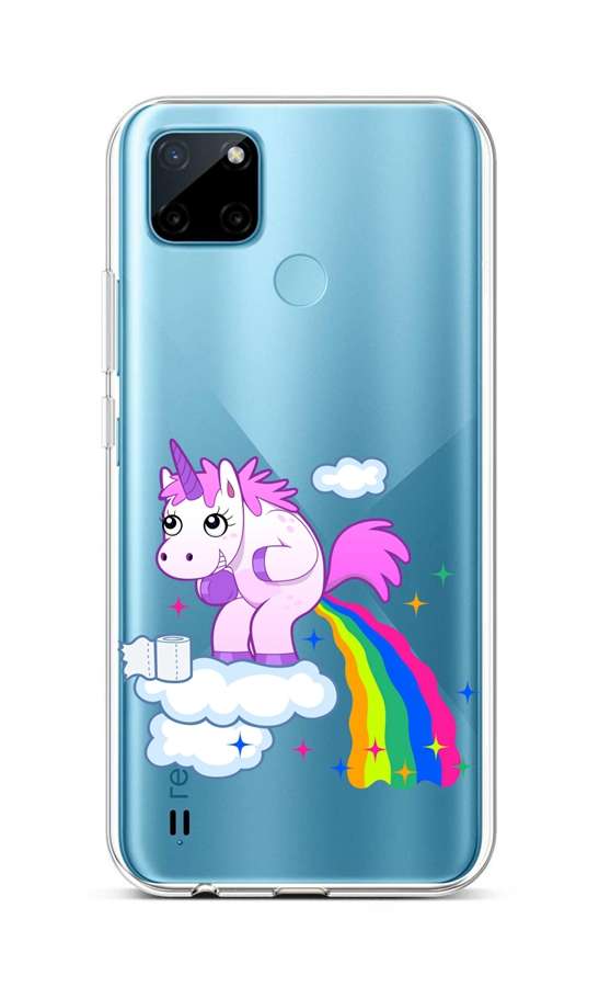 Levně Kryt TopQ Realme C21Y silikon Rainbow Disaster 69948 (pouzdro neboli obal na mobil Realme C21Y)
