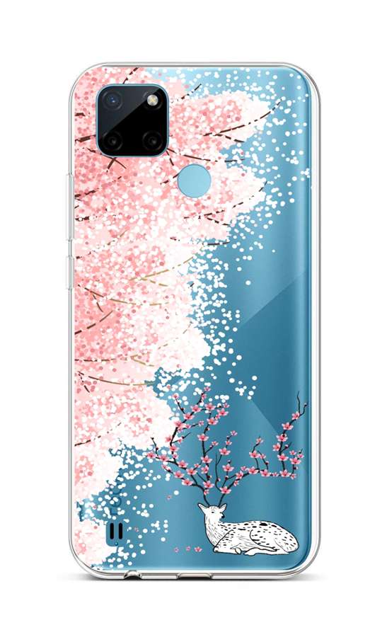 Levně Kryt TopQ Realme C21Y silikon Blooming Deer 69953 (pouzdro neboli obal na mobil Realme C21Y)