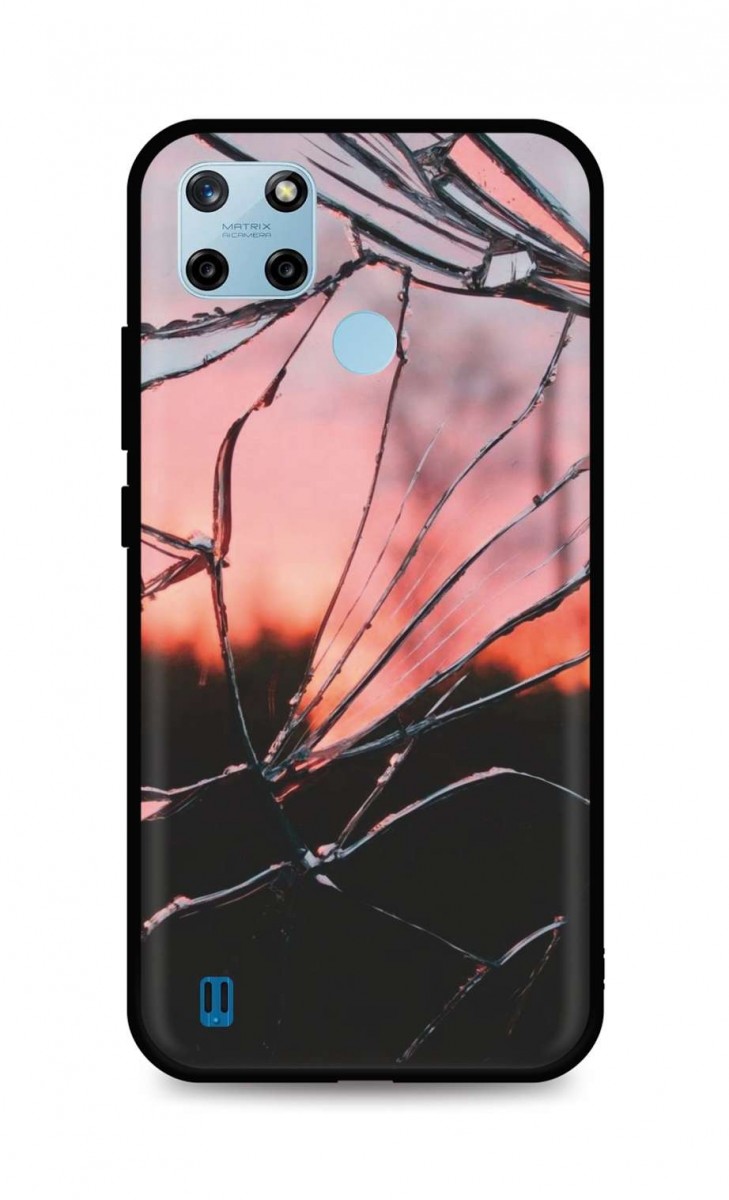 Levně Kryt TopQ LUXURY Realme C25Y pevný Pink Broken 69973 (pouzdro neboli obal na mobil Realme C25Y)