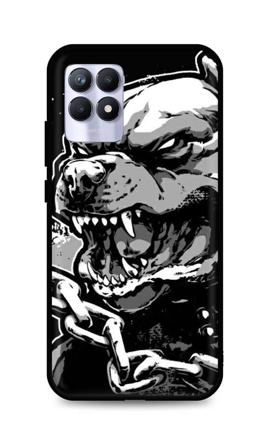 Levně Kryt TopQ Realme 8i silikon Agressive Pitbull 70026 (pouzdro neboli obal na mobil Realme 8i)