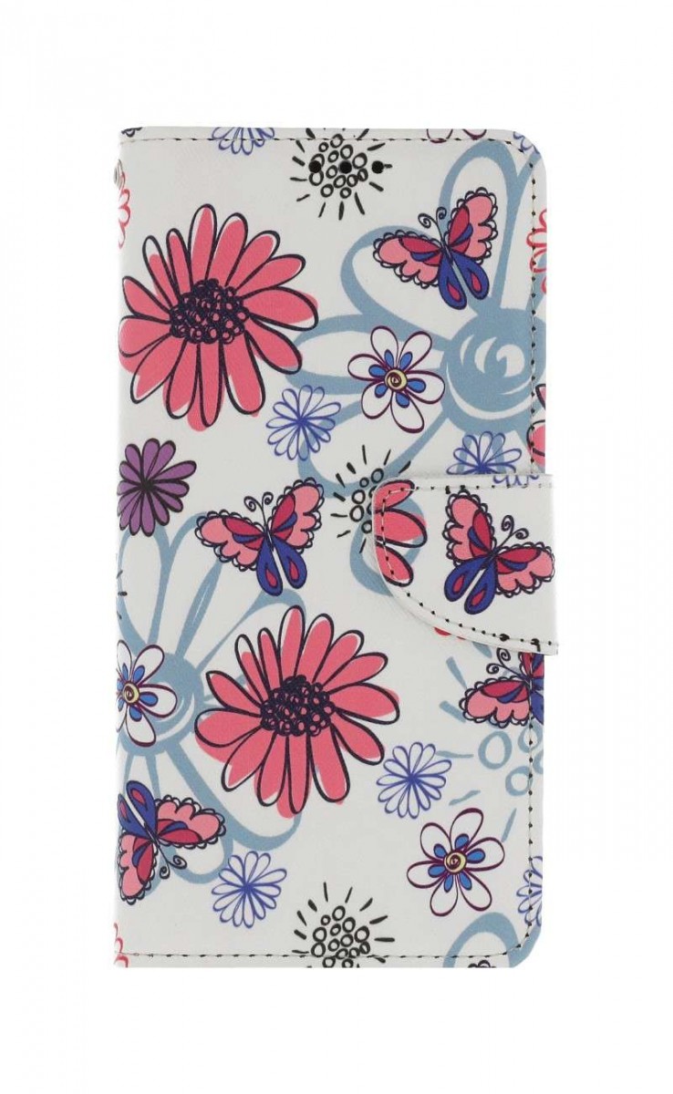 Levně Pouzdro TopQ Realme C21Y knížkové Flowers 70106 (kryt neboli obal na mobil Realme C21Y)