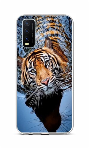 Levně Kryt TopQ Vivo Y20s silikon Tygr 70132 (pouzdro neboli obal na mobil Vivo Y20s)