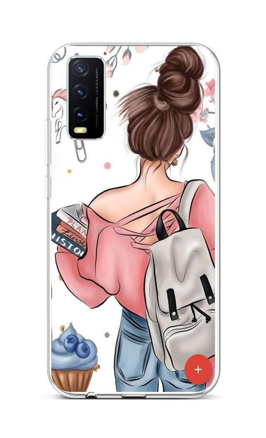 Levně Kryt TopQ Vivo Y20s silikon Dívka 70134 (pouzdro neboli obal na mobil Vivo Y20s)