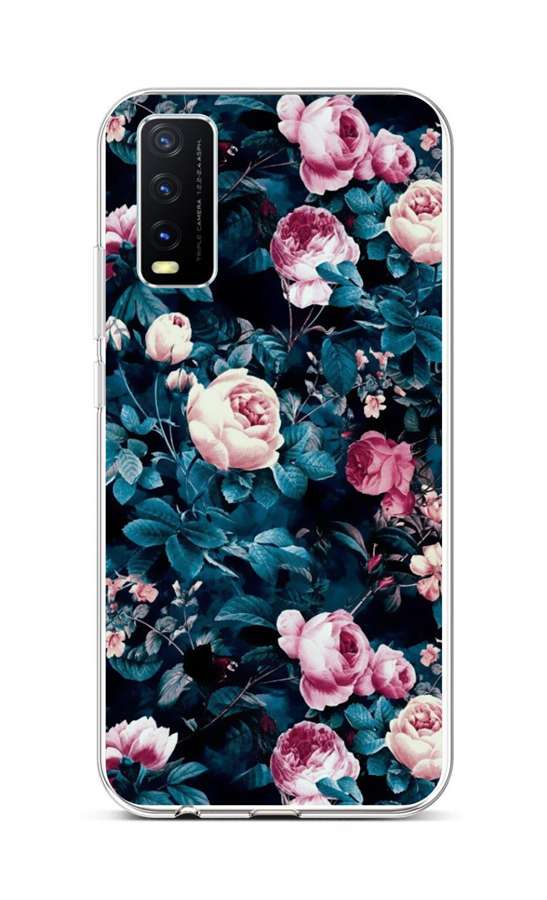 Levně Kryt TopQ Vivo Y20s silikon Růžičky 70144 (pouzdro neboli obal na mobil Vivo Y20s)