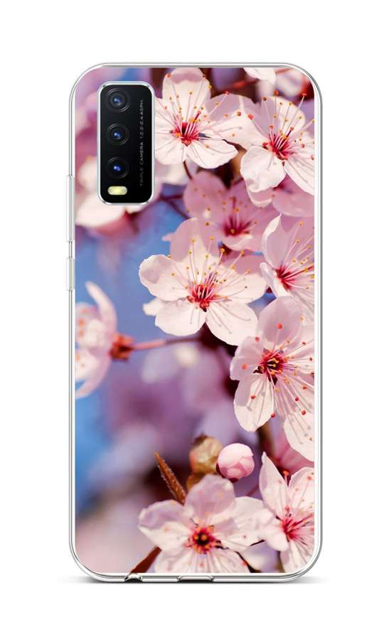 Levně Kryt TopQ Vivo Y20s silikon Sakura 70154 (pouzdro neboli obal na mobil Vivo Y20s)