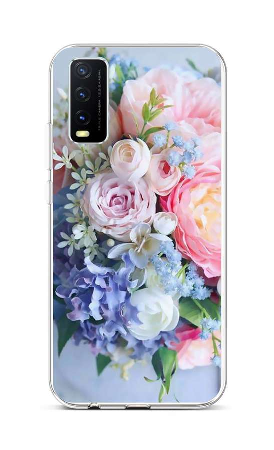 Levně Kryt TopQ Vivo Y20s silikon Kytice 70164 (pouzdro neboli obal na mobil Vivo Y20s)