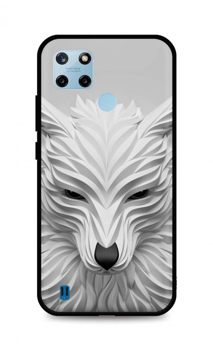 Levně Kryt TopQ LUXURY Realme C25Y pevný Bílý vlk 70220 (pouzdro neboli obal na mobil Realme C25Y)