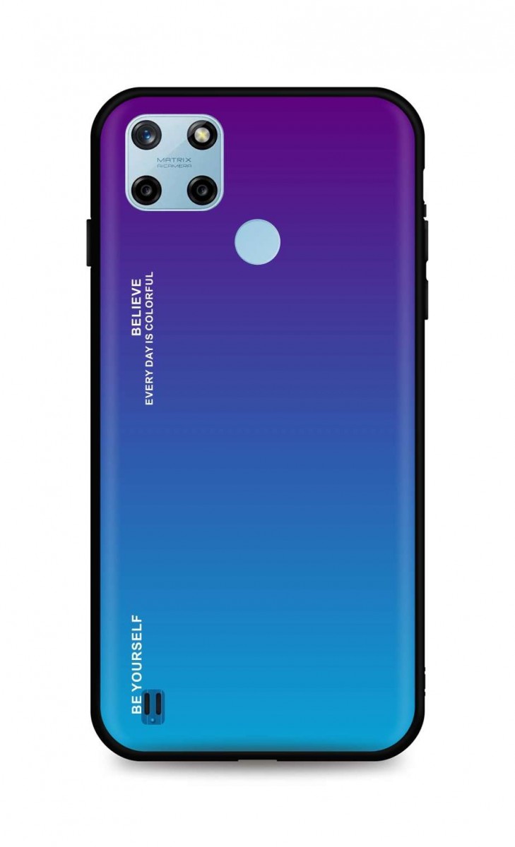 Levně Kryt TopQ LUXURY Realme C25Y pevný duhový purpurový 70225 (pouzdro neboli obal na mobil Realme C25Y)