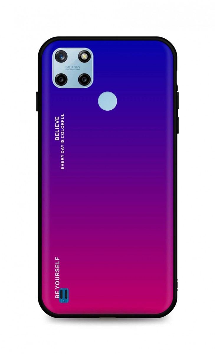 Levně Kryt TopQ LUXURY Realme C25Y pevný duhový fialový 70226 (pouzdro neboli obal na mobil Realme C25Y)