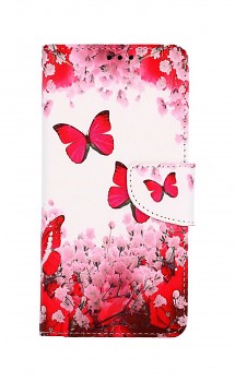 Knížkové pouzdro na Realme C21Y Růžoví motýlci