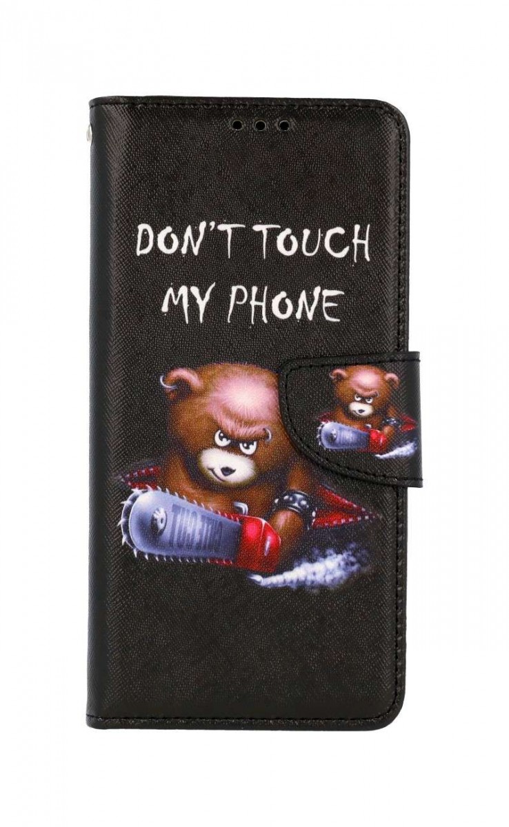 Levně Pouzdro TopQ Realme C25Y knížkové Don´t Touch méďa 70300 (kryt neboli obal na mobil Realme C25Y)