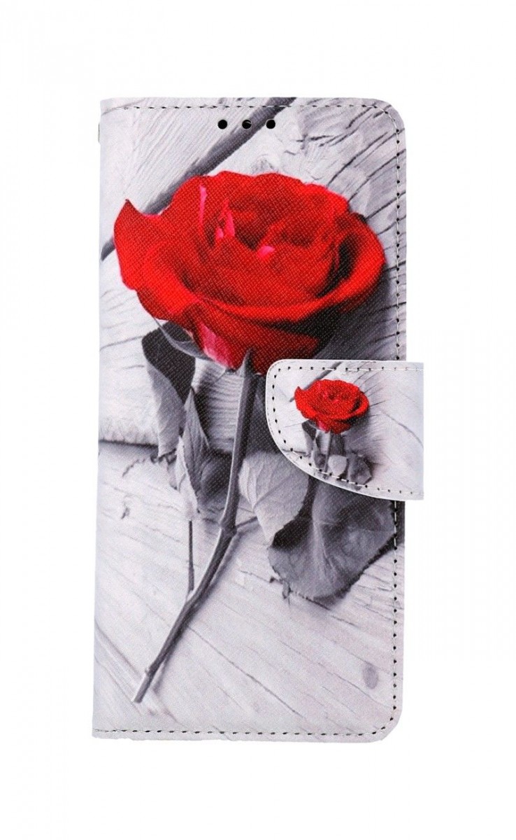 Knížkové pouzdro na Vivo Y21s Červená růže