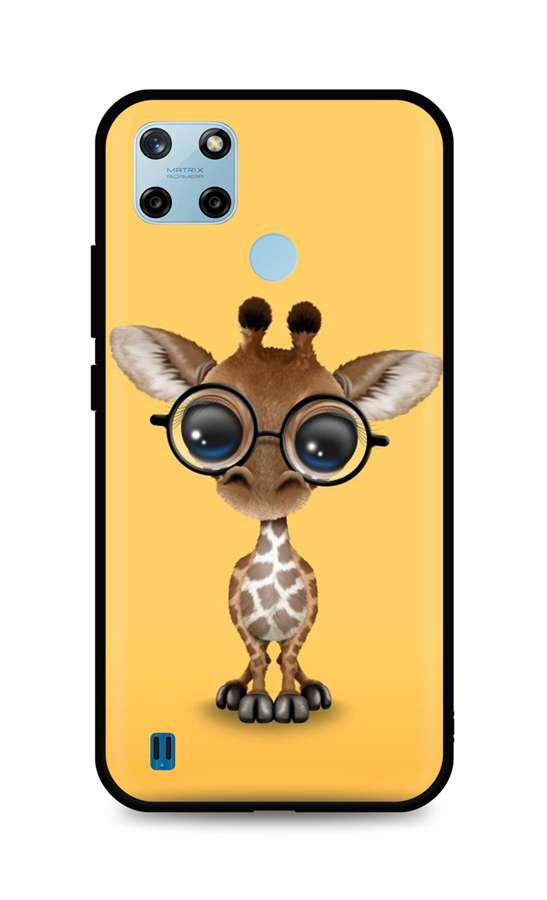 Zadní silikonový kryt DARK na Realme C25Y Cute Giraffe