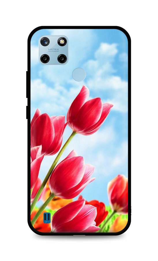 Levně Kryt TopQ Realme C25Y silikon Tulips 70515 (pouzdro neboli obal na mobil Realme C25Y)