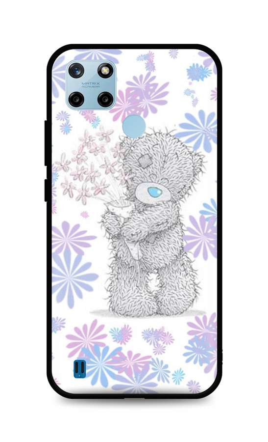 Zadní silikonový kryt DARK na Realme C25Y Floral Teddy