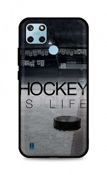 Zadní silikonový kryt DARK na Realme C25Y Hockey Is Life