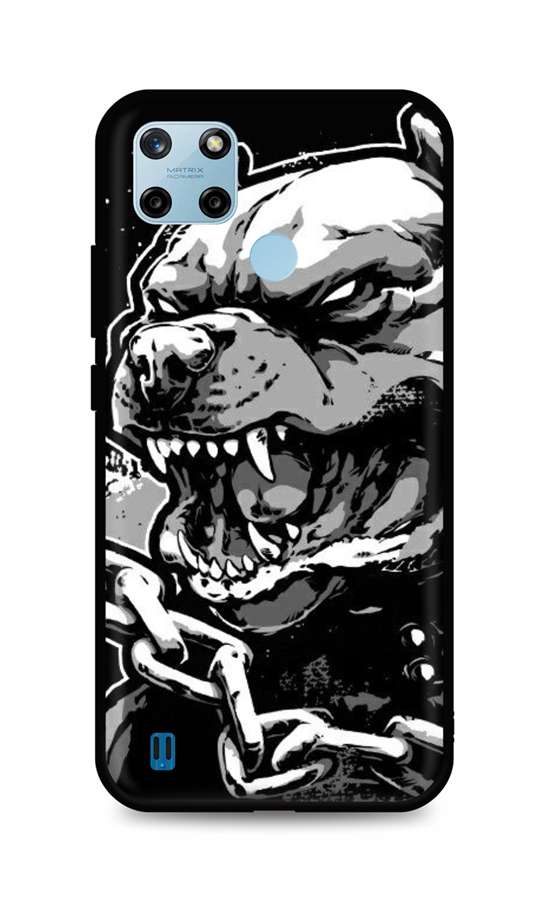Levně Kryt TopQ Realme C25Y silikon Agressive Pitbull 70540 (pouzdro neboli obal na mobil Realme C25Y)